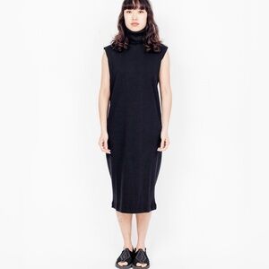 KowTow Black Building Block Rib Roll Neck Sleeveless Dress Minimalist Size XS